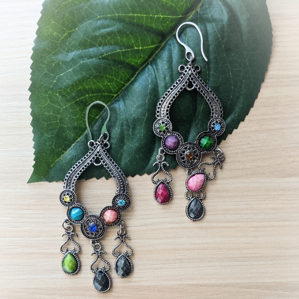 Vintage boho earrings BNIP Stainless steel hooks